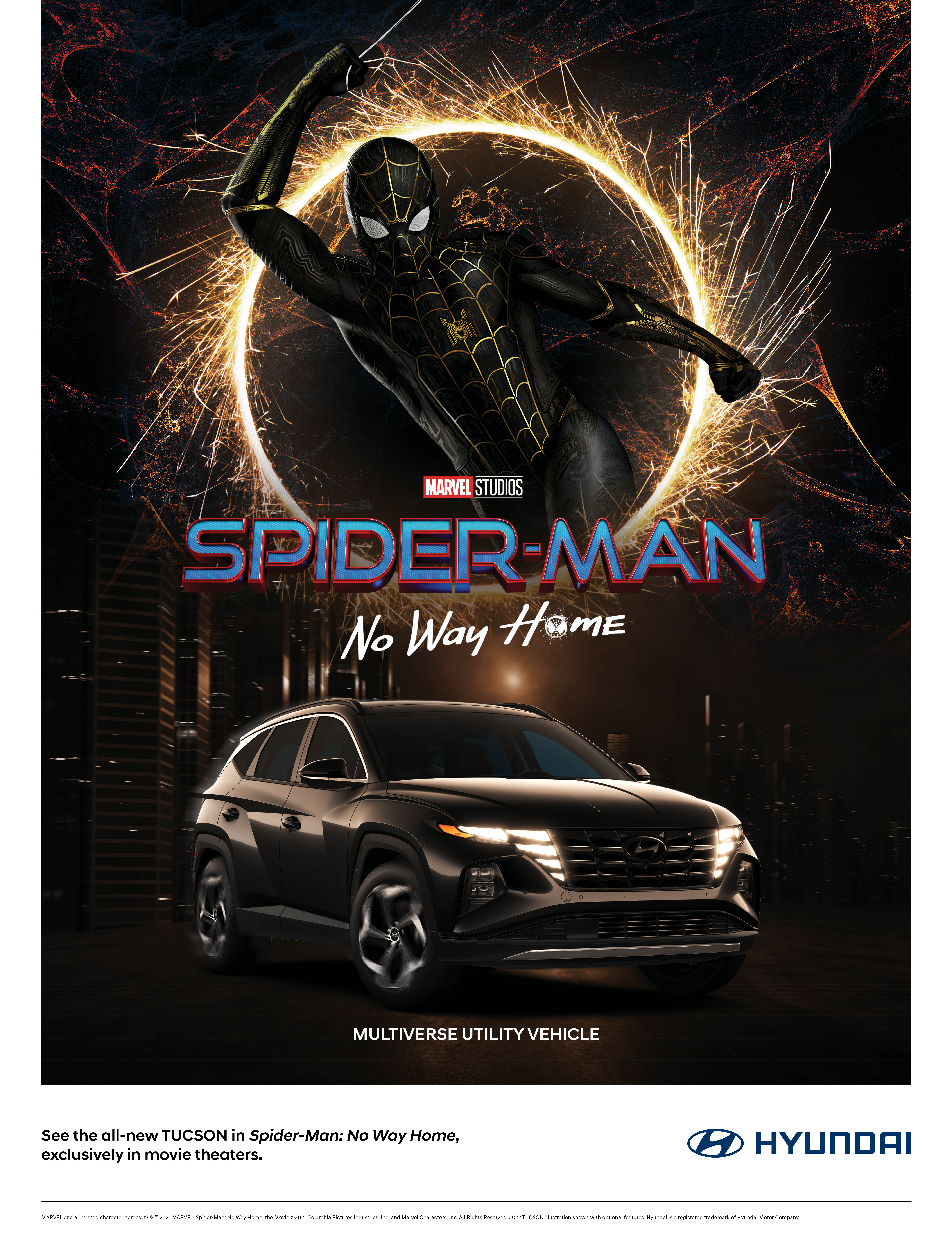 Hyundai Motor’s All-Electric IONIQ 5, All-New TUCSON Hit Big Screen in ‘Spider-Man™: No Way Home’